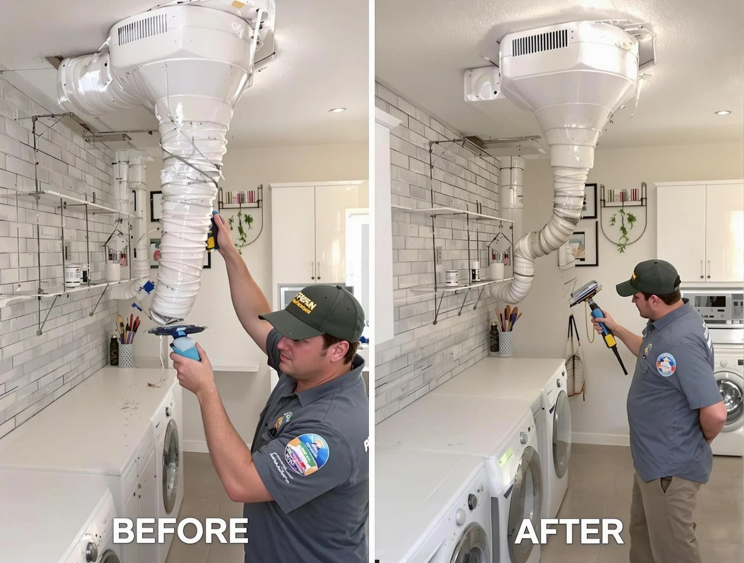 Professional dryer exhaust vent cleaning by Fayetteville Dryer Vent Cleaning in Fayetteville
